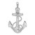14K White Gold Anchor w/Rope Pendant - K3-85D7290F-4637