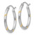 14k White Gold and Yellow Rhodium D/C Hoop Earrings - YE-17978822-7210