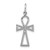 14k White Gold Ankh Cross Charm