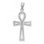 14k White Gold Ankh Cross Pendant - K4-DFCBDA34-6244