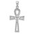 14k White Gold Ankh Cross Pendant - K4-DFCBDA34-6244