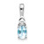 14k White Gold Aquamarine and Diamond Pendant - XB-2388E8BF-9933