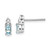 14k White Gold Aquamarine and Diamond Post Earrings - XB-3D485313-6946