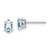 14k White Gold Aquamarine Earrings - XE-74B7A175-4003