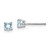 14k White Gold Aquamarine Post Earrings - XE-5EE17072-3689