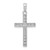14K White Gold Beaded Block Cross Charm