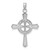 14K White Gold Beaded Celtic Cross w/ Eternity Charm