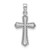 14K White Gold Beaded Trim Cross Charm