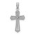 14K White Gold Beaded Trim Cross Charm