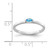 14k White Gold Bezel-set Marquise Blue Topaz Ring