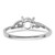 14k White Gold Birthstone Ring Mounting - XB-C1BB8BC8-5830