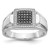 14k White Gold Black and White Diamond Mens Ring - RM-B4AF0292-8535