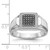14k White Gold Black and White Diamond Mens Ring - RM-B4AF0292-8535