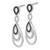 14k White Gold Black and White Diamond Post Earrings