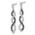 14k White Gold Black and White Diamond Twisted Post Earrings