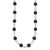 14k White Gold Black and White Semi-Round Freshwater Cultured and Mirror Bead 18 inch Necklace