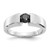 14k White Gold Black Diamond Mens Ring - RM-4F72DB74-6394