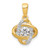 14k 1/3 carat Lab Grown Diamond VS/SI+ G+ Complete Vibrant Fashion Love Knot Pendant