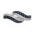 14k White Gold Blue and White Diamond Swirl Ring