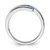 14k White Gold Blue Topaz 4-stone Ring