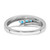14k White Gold Blue Topaz 4-stone Ring