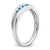 14k White Gold Blue Topaz 4-stone Ring