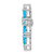 14k White Gold Blue Topaz and Diamond Cross Chain Slide - PM-94193C6B-4771