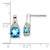 14k White Gold Blue Topaz and Diamond Earrings - EM-B9377F79-3853