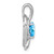 14k White Gold Blue Topaz and Diamond Heart Pendant - PM-1D3A2EE8-6367