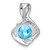 14k White Gold Blue Topaz and Diamond Pendant - PM-B1E0A54B-3753