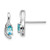 14k White Gold Blue Topaz and Diamond Post Earrings - XB-ADA34584-5918