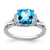 14k White Gold Blue Topaz and Diamond Ring - RM-47458793-2073