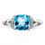 14k White Gold Blue Topaz and Diamond Ring - RM-47458793-2073