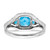 14k White Gold Blue Topaz and Diamond Ring - RM-EC136D9B-9979