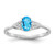 14k White Gold Blue Topaz and Diamond Ring - XB-7A4635F5-8591