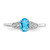 14k White Gold Blue Topaz and Diamond Ring - XB-7A4635F5-8591