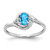 14k White Gold Blue Topaz and Diamond Ring - XB-FC7D74B4-1485
