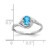 14k White Gold Blue Topaz and Diamond Ring - XB-FC7D74B4-1485