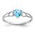 14k White Gold Blue Topaz Birthstone Ring - XB-430D1FAF-3859