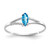 14k White Gold Blue Topaz Birthstone Ring - XB-AE2D4053-9342