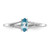 14k White Gold Blue Topaz Birthstone Ring - XB-AE2D4053-9342