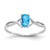 14k White Gold Blue Topaz Birthstone Ring - XB-BC1D3AAB-5259