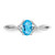 14k White Gold Blue Topaz Birthstone Ring - XB-BC1D3AAB-5259