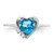 14k White Gold Blue Topaz Diamond ring - Y2-7D762A4E-6356