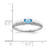 14k White Gold Blue Topaz Ring