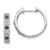 14k White Gold Blue/White Diamond Hinged Hoop Earrings - EM-48537BED-6975