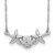 14K White Gold Brushed and Polished Sand Dollar and Starfish 17 inch Necklace