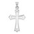 14k White Gold Budded Cross Pendant