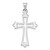 14k White Gold Budded Cross Pendant