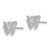 14K White Gold Butterfly Post Earrings